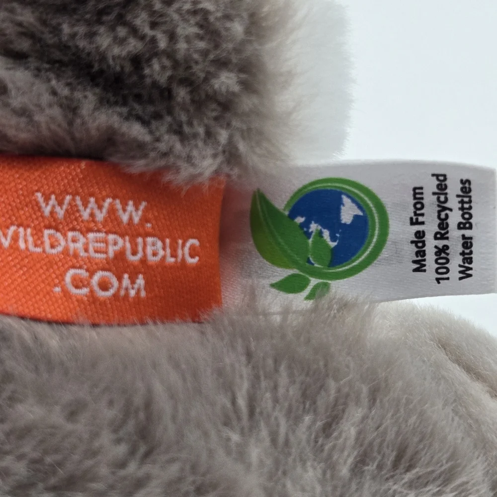 Wild Republic Ecokins Gray Kangaroo Plush Stuffed Animal Toy